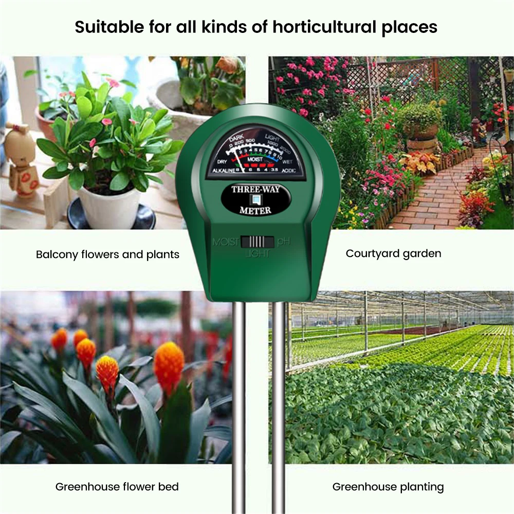 Ph Ec Meter Hydroponic - جهاز اختبار التربة 3 في 1