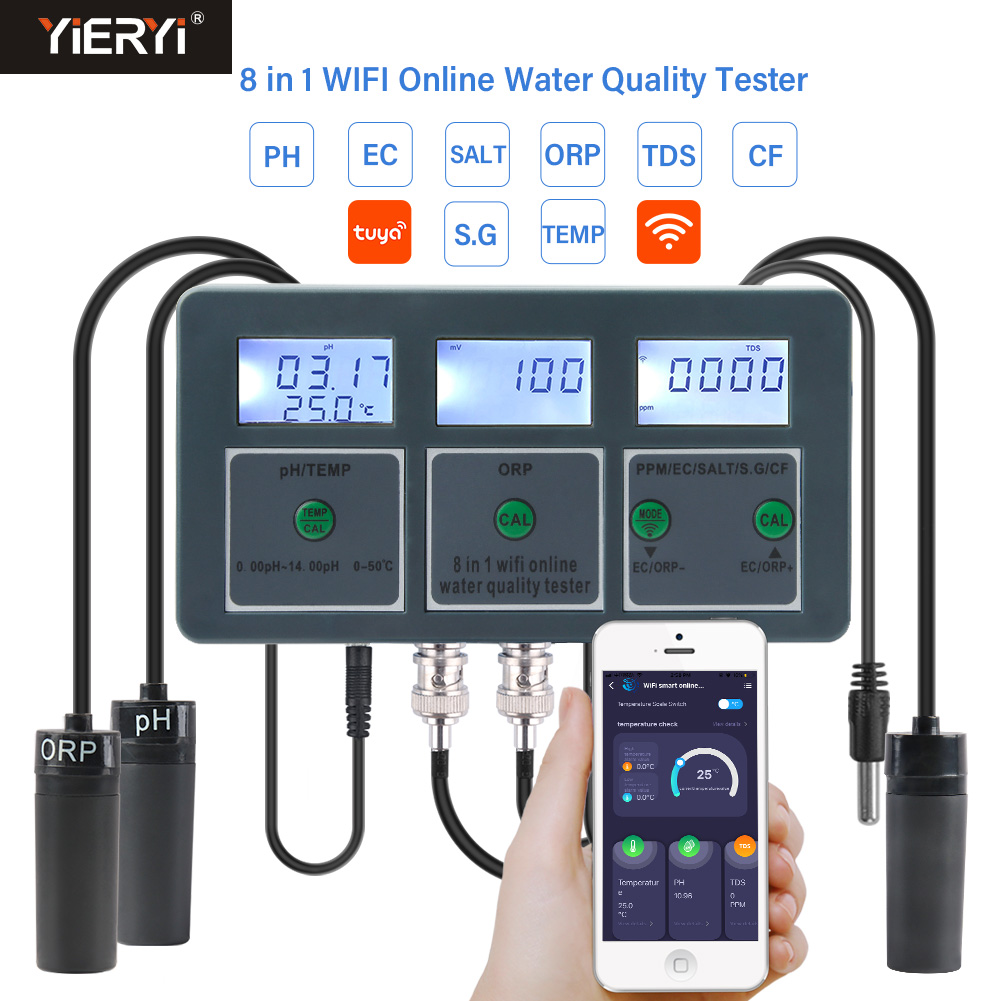 Ph Ec Meter Hydroponic - واي فاي تويا الذكية مقياس درجة