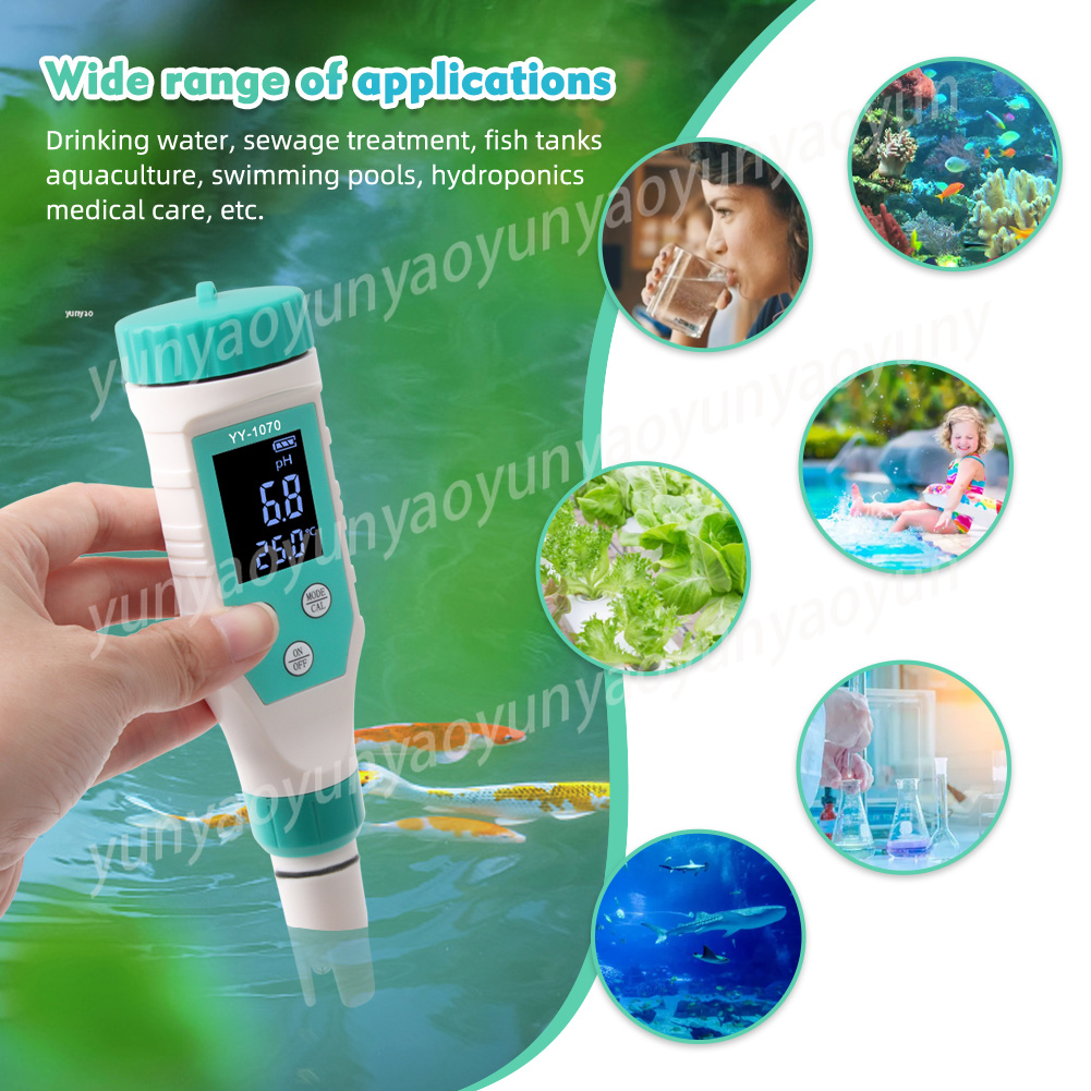 Ph Ec Meter Hydroponic - جهاز اختبار جودة المياه الرقمي 7