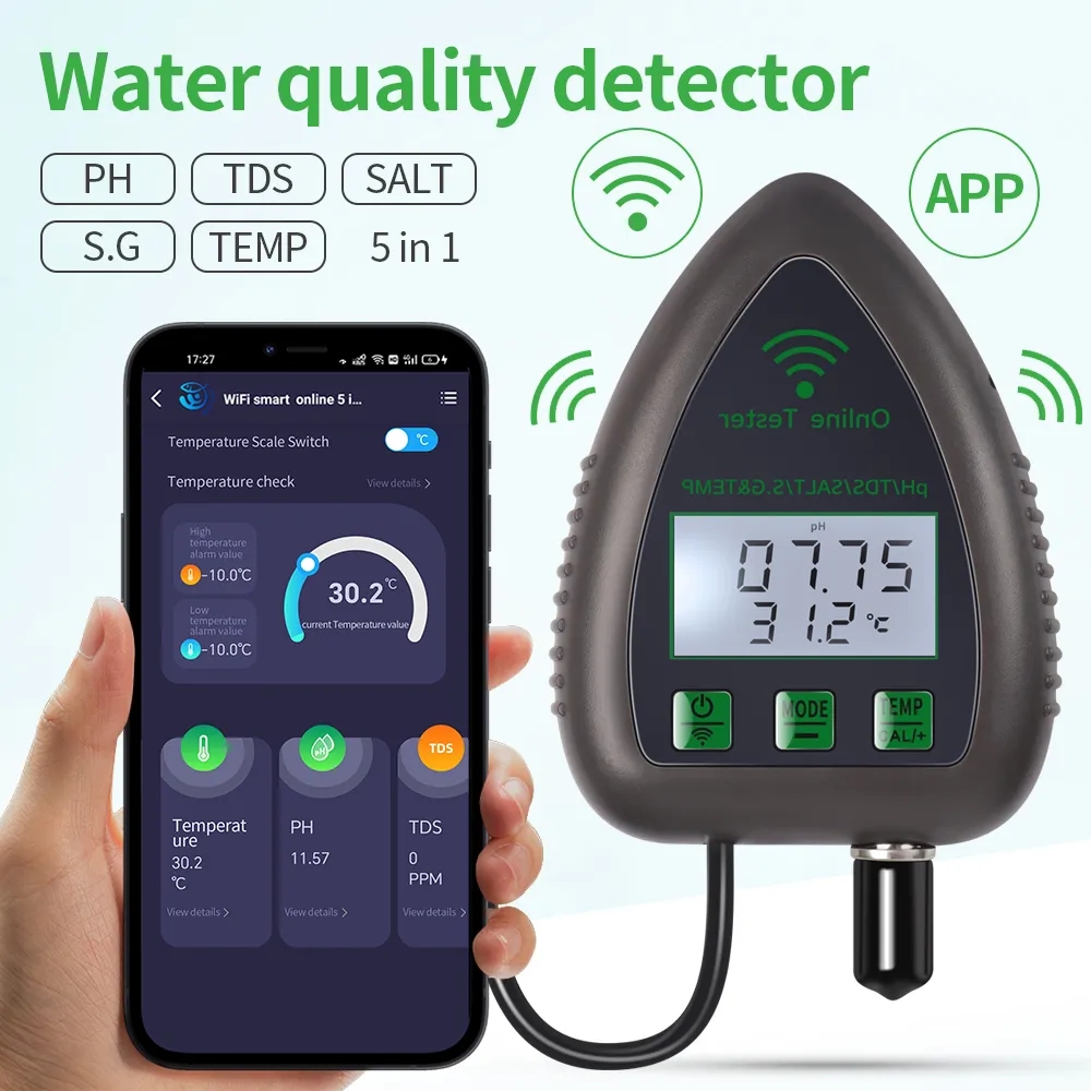 Ph Ec Meter Hydroponic - جهاز فحص جودة المياه 5 في