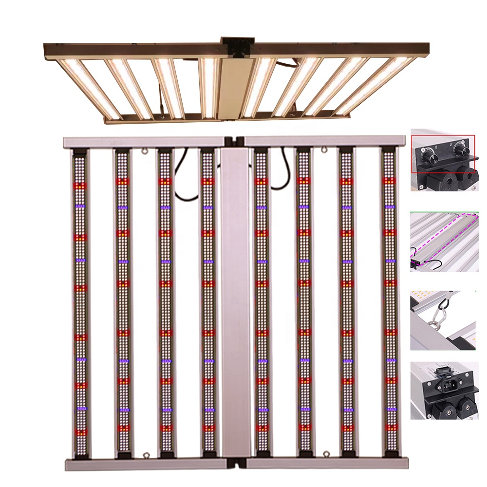 Led Grow Light 1000W Full Spectrum - 8 قضبان سامسونج عكس الضوء المائية