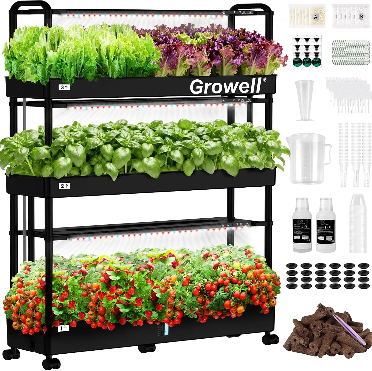 Hydroponic Tower Garden - نظام زراعة مائية كبير، طقم حديقة