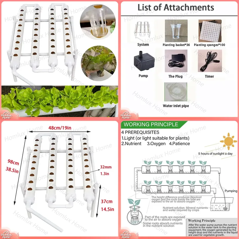 Hydroponic Growing System 36 Site - نظام زراعة مائي بـ 36 موقعًا،