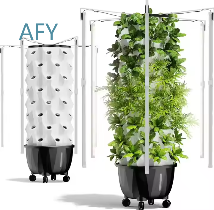 نظام زراعة عمودي هيدروبونيك هي - مراجعة Hydroponic Tower Garden وسعره