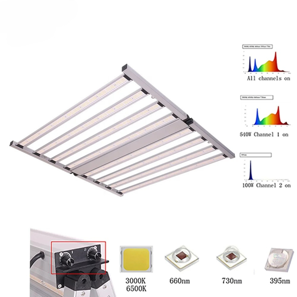 8 قضبان سامسونج عكس الضوء الما - مراجعة Led Grow Light 1000W Full Spectrum وسعره