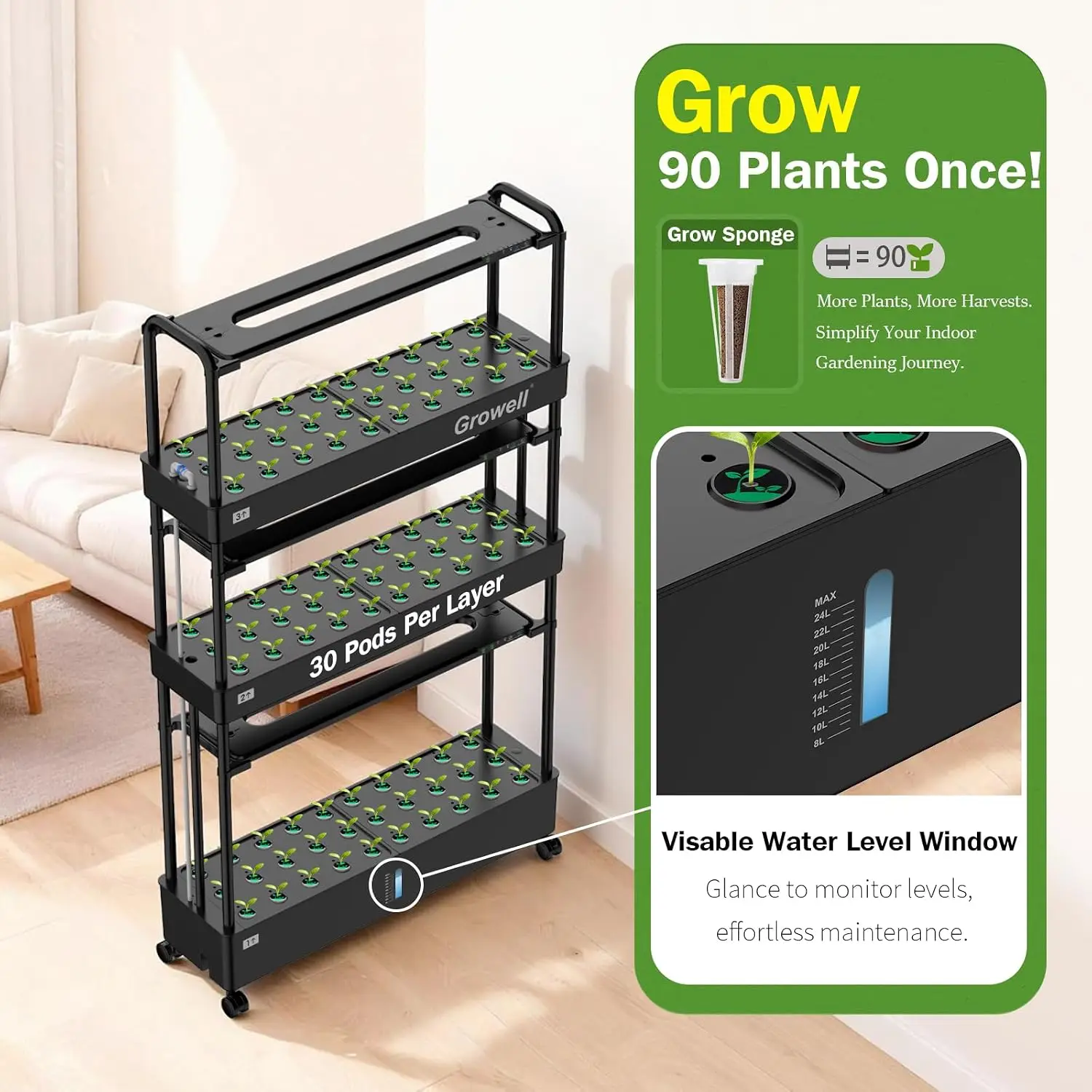 نظام زراعة مائية كبير، طقم حدي - مراجعة Hydroponic Tower Garden وسعره