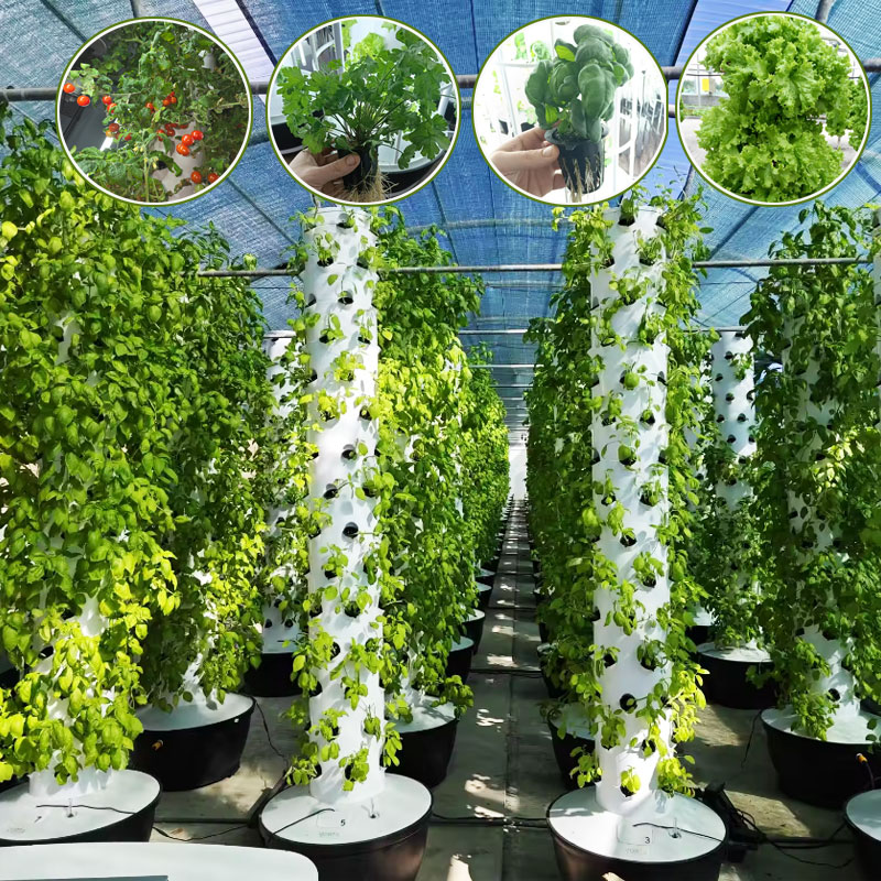 نظام زراعة عمودي هوائي من لاي  - مراجعة Hydroponic Tower Garden وسعره